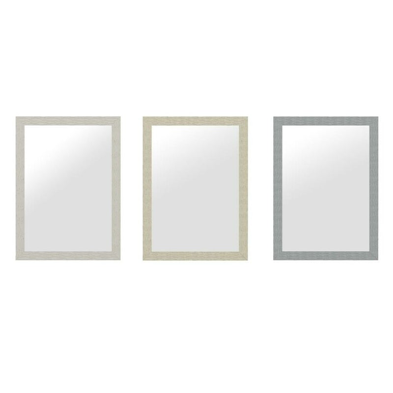 Specchio da parete DKD Home Decor Vetro Grigio Beige polistirene (148 x 2 x 60 cm) (3 pcs) - zannishop