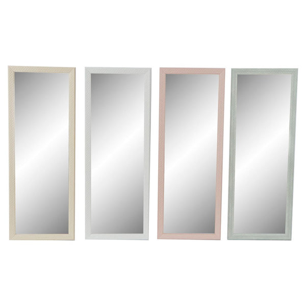 Specchio da parete DKD Home Decor Vetro Beige Rosa Verde polistirene (36 x 2 x 95.5 cm) (4 pcs) - zannishop