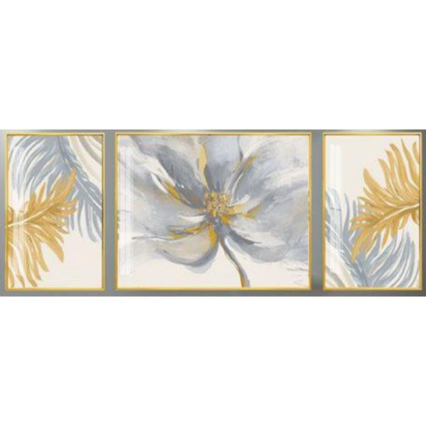 DKD Home Decor Flower Picture (3 pcs) (240 x 3 x 80 cm)