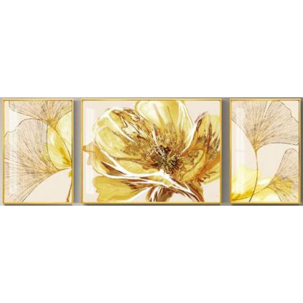 DKD Home Decor Flower Picture (3 pcs) (240 x 3 x 80 cm)