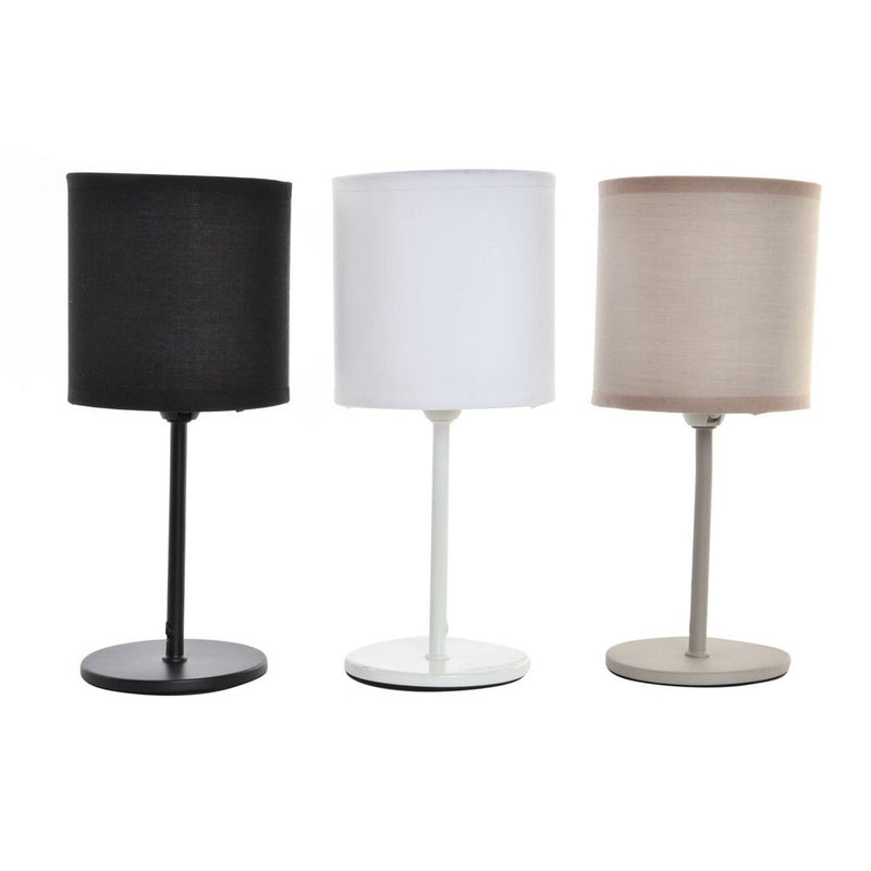 Lampada da tavolo DKD Home Decor Nero Beige Metallo Stoffa Poliestere Bianco 220 V 40 W (12 x 25 x 25 cm) (3 pcs) - zannishop