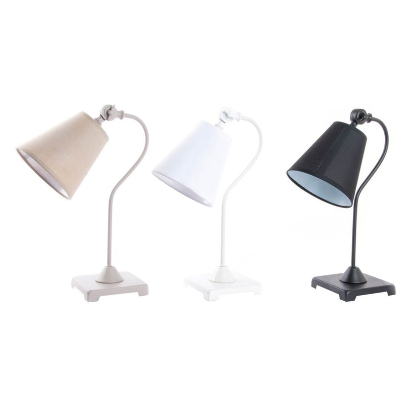 Lampada da tavolo DKD Home Decor Nero Beige Metallo Stoffa Poliestere Bianco 220 V 40 W (13 x 43 x 4 cm) (3 pcs) - zannishop