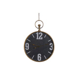 Orologio da Parete DKD Home Decor Vetro Nero Dorato Ferro (60 x 6.5 x 80 cm) - zannishop