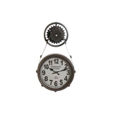 Wall Watch DKD Home Decor Black Iron Glass (33 x 8 x 58 cm)