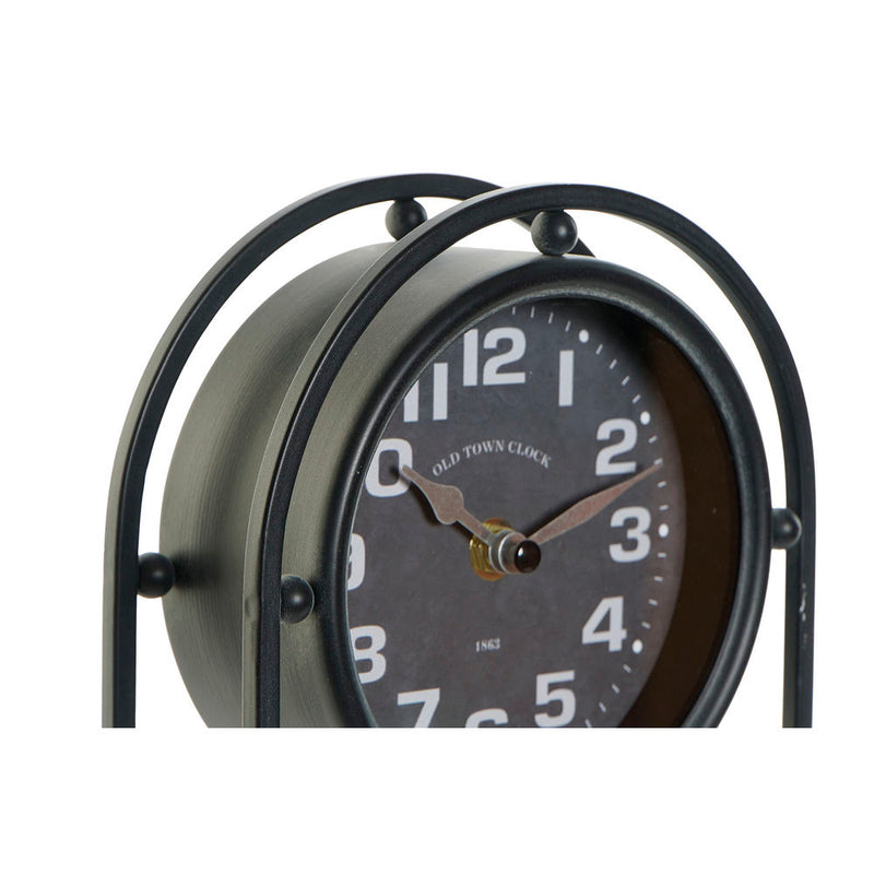 DKD Home Table Watch Decor Black Iron Glass (16,5 x 7 x 25 cm)