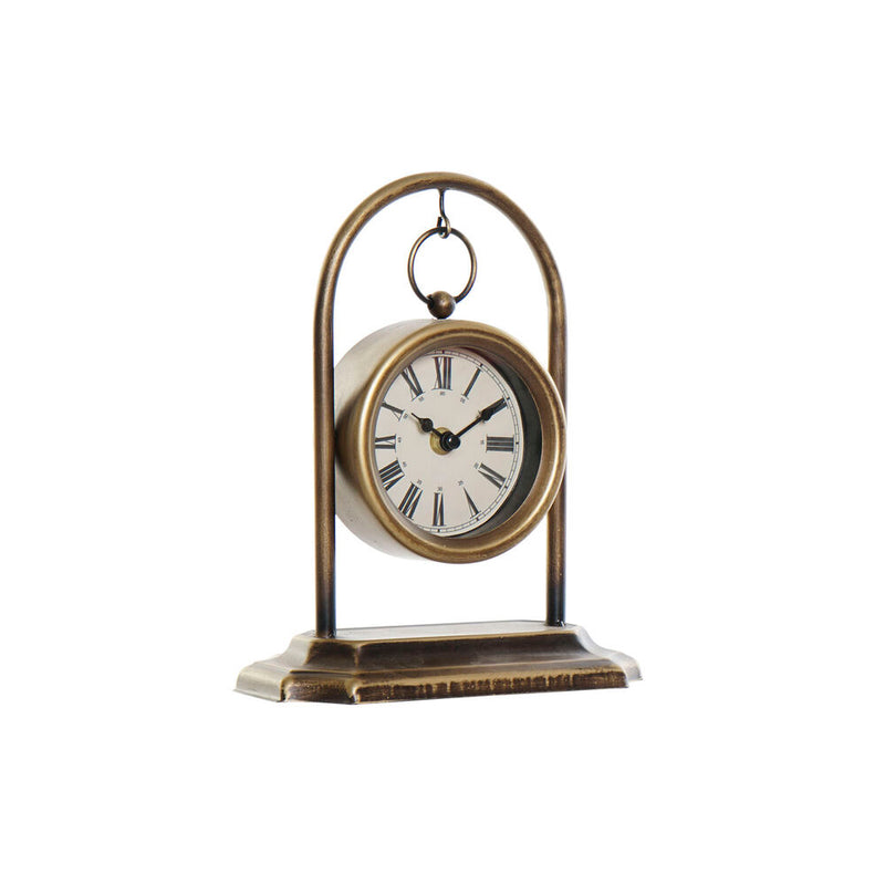 Orologio da Tavolo DKD Home Decor Vetro Dorato Ferro (20 x 10.5 x 25 cm)