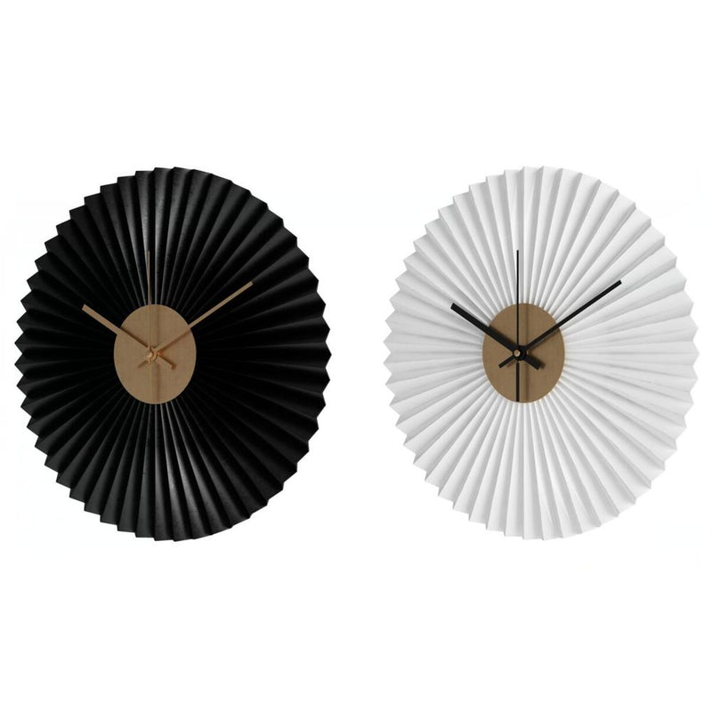 Orologio da Parete DKD Home Decor Nero Bianco Ferro (30 x 4 x 30 cm) (2 pcs)