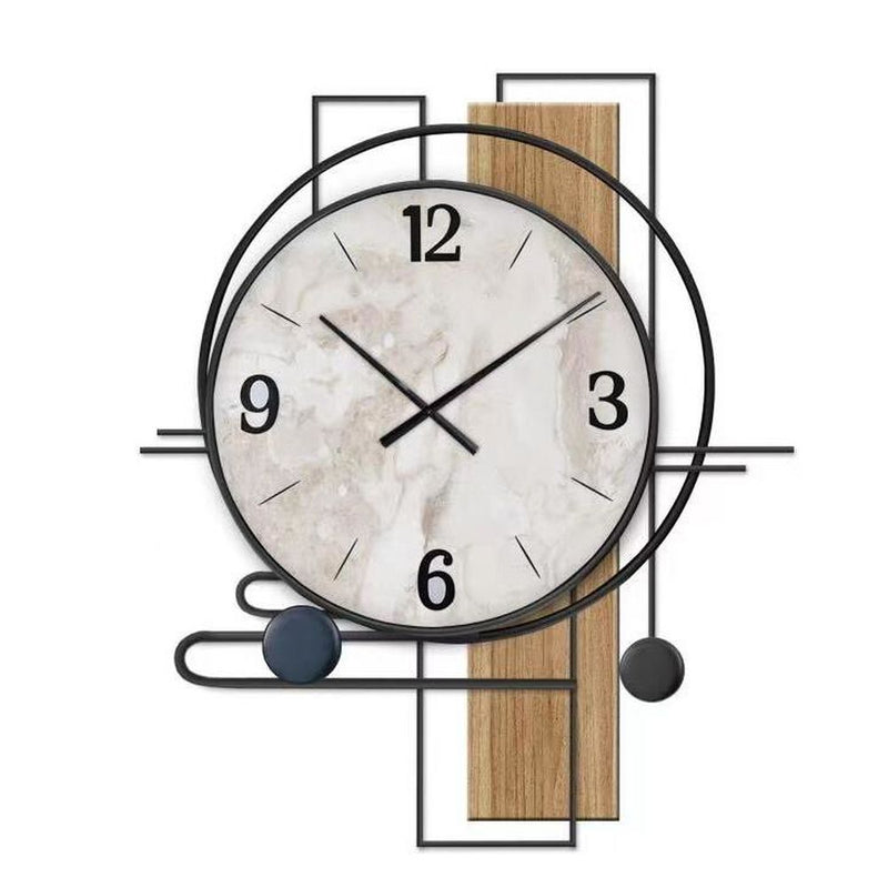 Orologio da Parete DKD Home Decor Nero Ferro Legno MDF (60 x 4.5 x 70 cm)