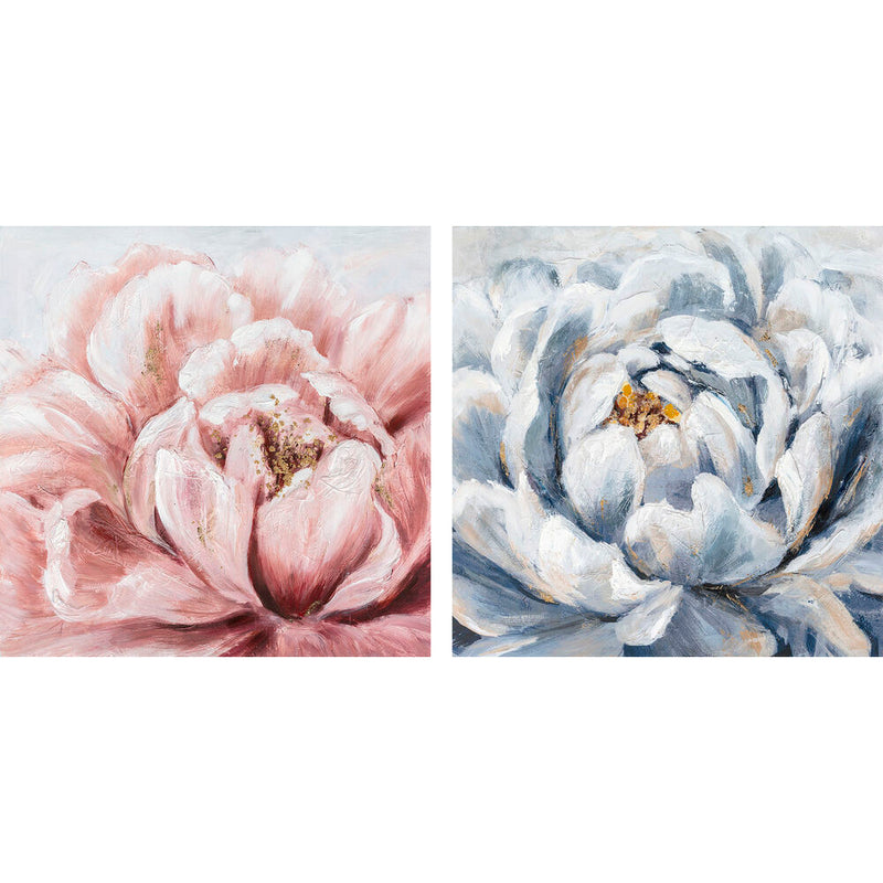 DKD Home Decor Flower Picture (80 x 2,4 x 80 cm) (2 pcs)