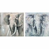 DKD Home Decor Elefant Picture (100 x 2,4 x 100 cm) (2 pc)