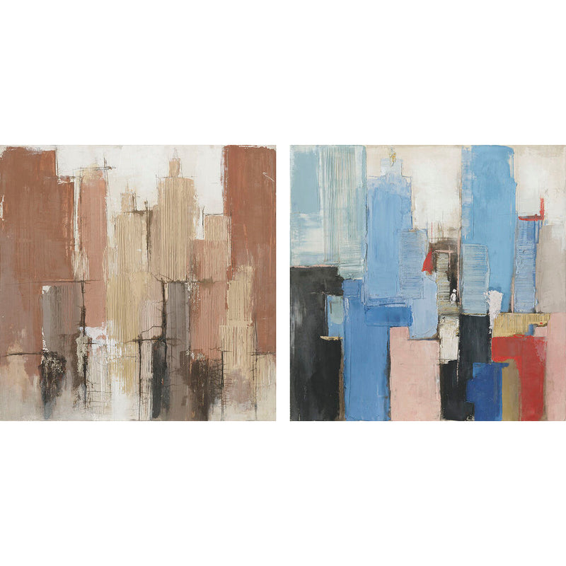 Quadro DKD Home Decor Abstract (100 x 2.4 x 100 cm) (2 pcs)