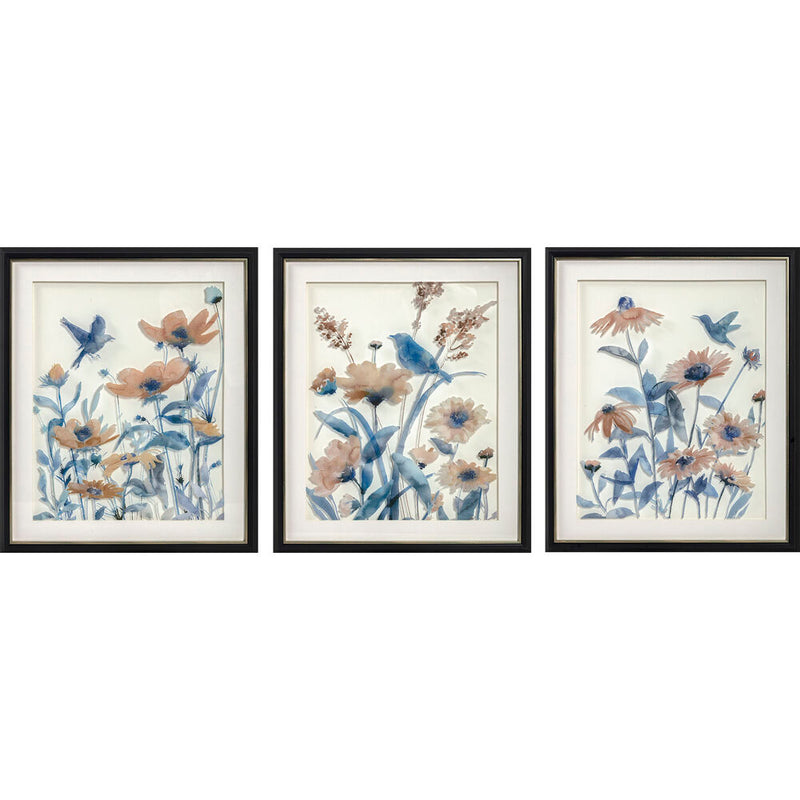 DKD Home Decor Flower Picture (50 x 2 x 60 cm) (3 pc)