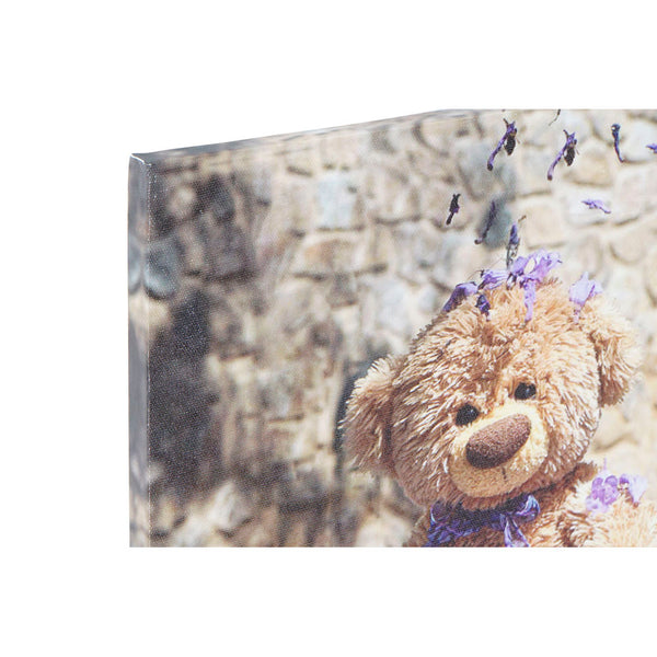 DKD Home Decor Bear Bild (28 x 1,5 x 28 cm) (4 Stcs)