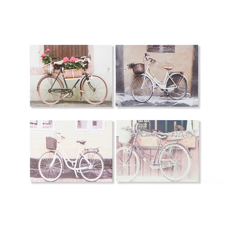 Quadro DKD Home Decor Bicicletta (40 x 1.8 x 30 cm) (4 pcs)