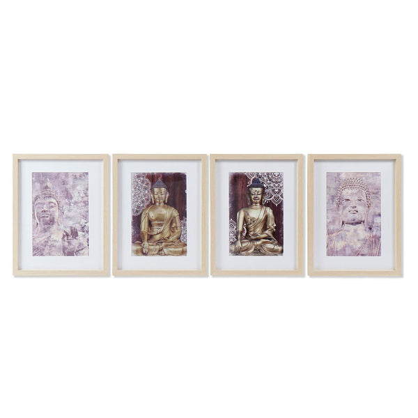 Quadro DKD Home Decor polistirene Buda (4 pcs) (35 x 2.5 x 45 cm) - zannishop