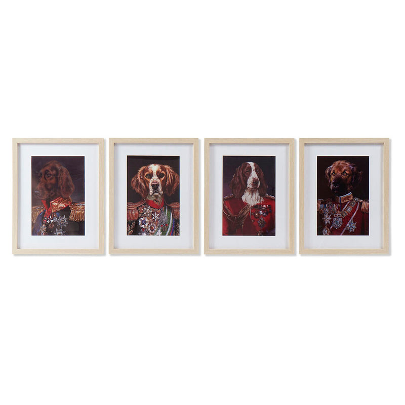 DKD Home Decor Dog Picture (35 x 2,5 x 45 cm) (4 pcs)