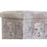 Scatola Multiuso DKD Home Decor Beige Buda Poliuretano (2 pcs) (34 x 34 x 34 cm)