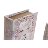 Scatola Decorativa DKD Home Decor Tela Buda Orientale Legno MDF (21 x 7 x 30.5 cm) (3 pcs) (2 pcs) - zannishop