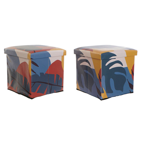 Caja Multiusos DKD Home Decor Poliuretano Multicolor (2 pcs) (34 x 34 x 34 cm)