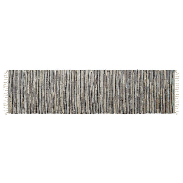 Tappeto DKD Home Decor Grigio Cotone Pelle (60 x 240 x 1 cm) - zannishop