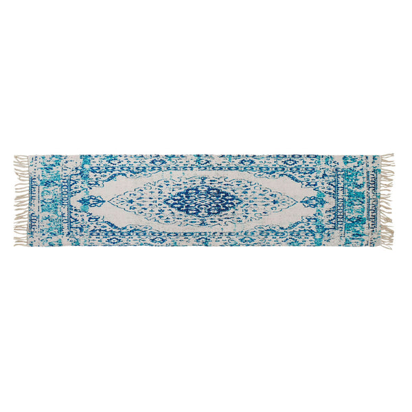 Tappeto DKD Home Decor Azzurro Cotone Chenille (60 x 240 x 1 cm) - zannishop