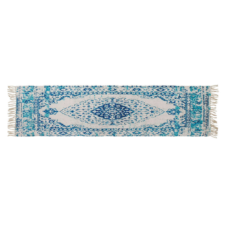 Tappeto DKD Home Decor Azzurro Cotone Chenille (60 x 240 x 1 cm) - zannishop