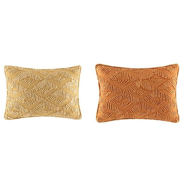 Cuscino DKD Home Decor Arancio Cotone Giallo (50 x 10 x 30 cm) (2 pcs) - zannishop