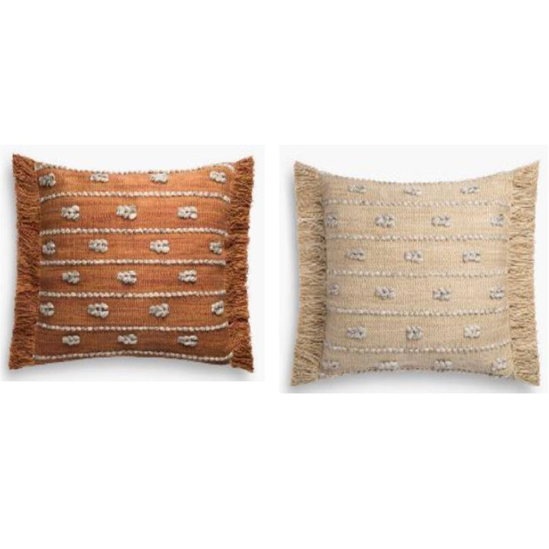 Cuscino DKD Home Decor Beige Arancio Cotone (45 x 10 x 45 cm) (2 pcs) - zannishop