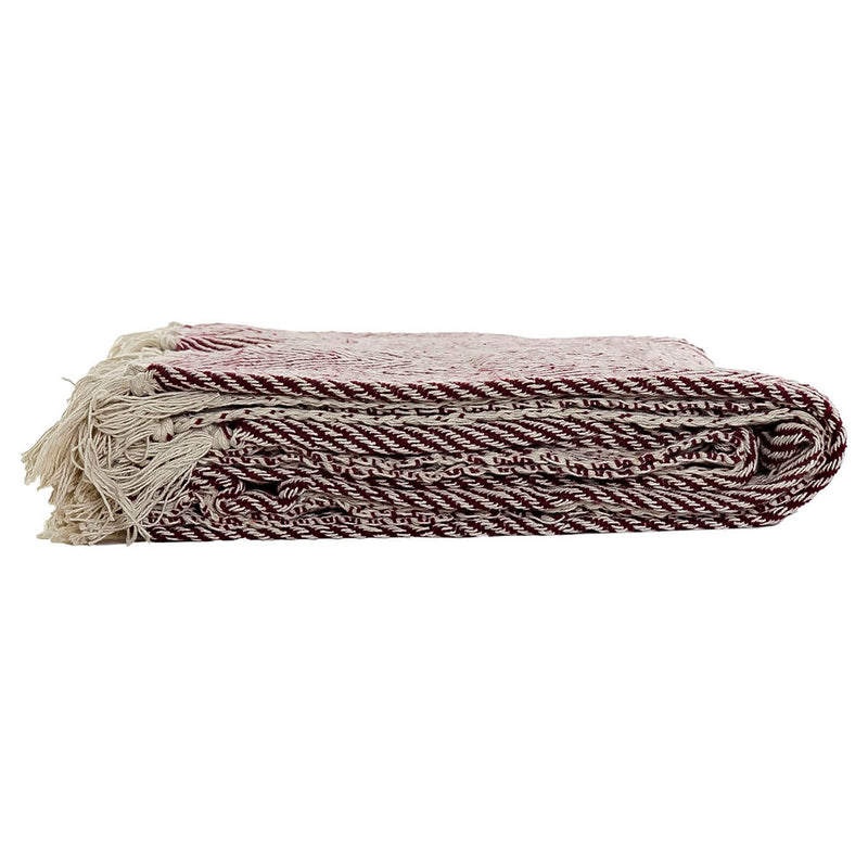 Coperta DKD Home Decor Cotone Frange (150 x 200 x 1 cm) (2 pcs) - zannishop