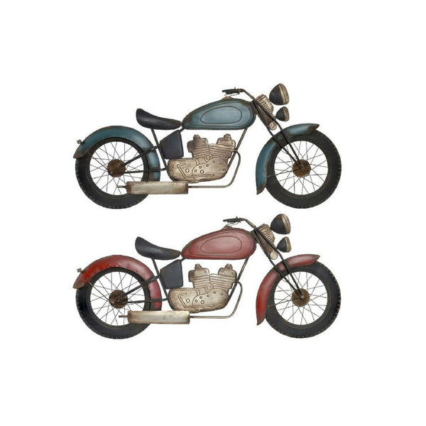 Decorazione da Parete DKD Home Decor Metallo Moto (2 pcs) (98 x 5 x 48 cm) - zannishop