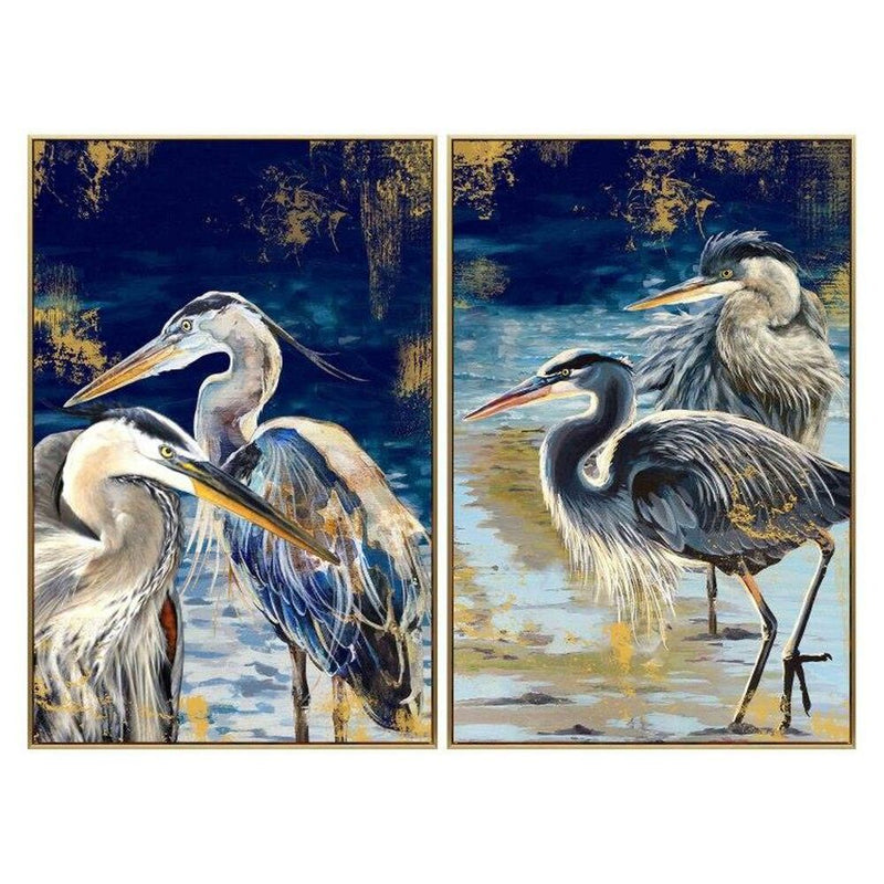 DKD Home Decor Bird Bild (63 x 3,5 x 93 cm) (2 Stcs)