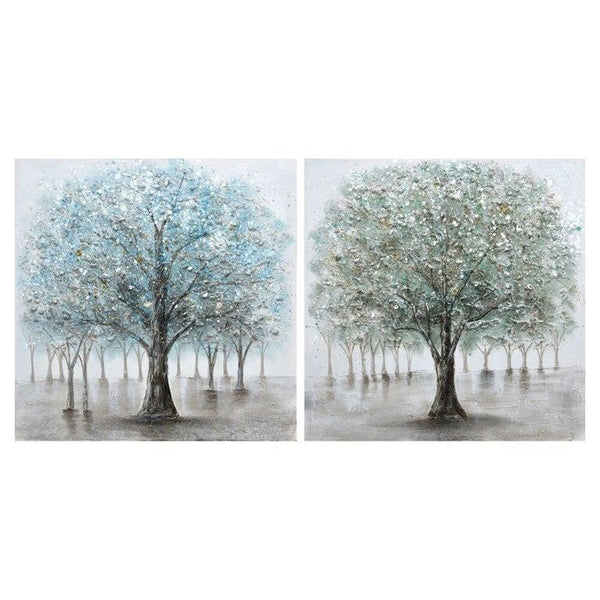 Quadro DKD Home Decor Albero (80 x 3 x 80 cm) (2 pcs) - zannishop