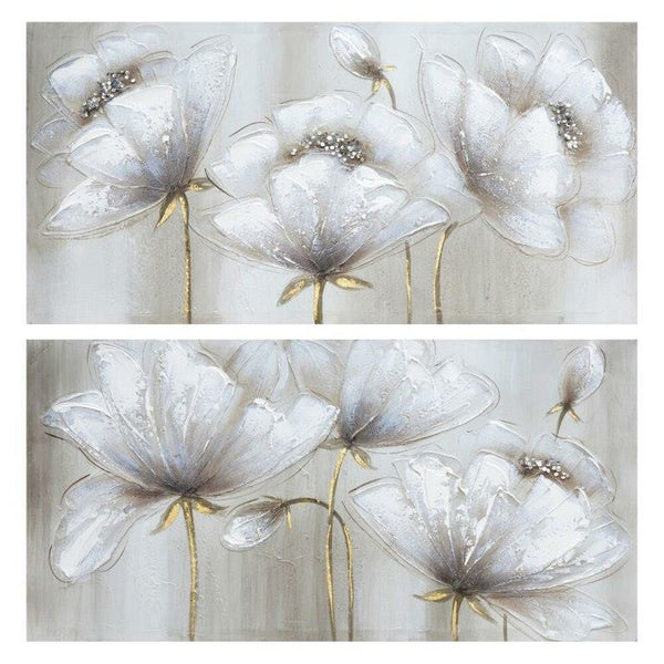 DKD Home Decor Flower Picture (80 x 3 x 40 cm) (2 pcs)