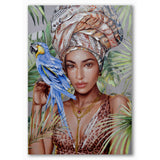 Quadro DKD Home Decor polistirene Tela Africana (2 pcs) (70 x 3 x 100 cm) - zannishop