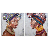 Afrikanische DKD -Wohnkulturbild (100 x 3 x 100 cm) (2 PCs)