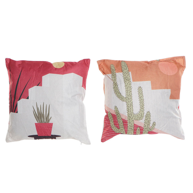 Cuscino DKD Home Decor Bianco Poliestere Cactus (2 pcs) (45 x 10 x 45 cm) - zannishop