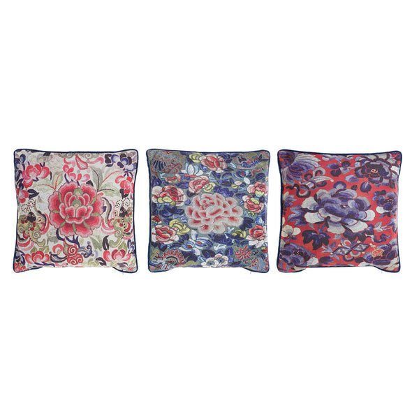 Cuscino DKD Home Decor Poliestere Lino Multicolore (45 x 10 x 45 cm) (3 pcs) - zannishop