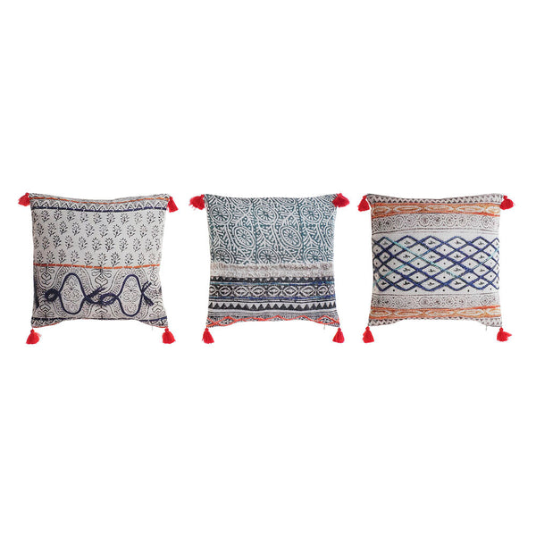 Cuscino DKD Home Decor Poliestere Lino Multicolore (45 x 10 x 45 cm) (3 pcs) - zannishop