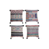 Cuscino DKD Home Decor Poliestere Lino Multicolore (45 x 10 x 45 cm) (4 pcs) - zannishop