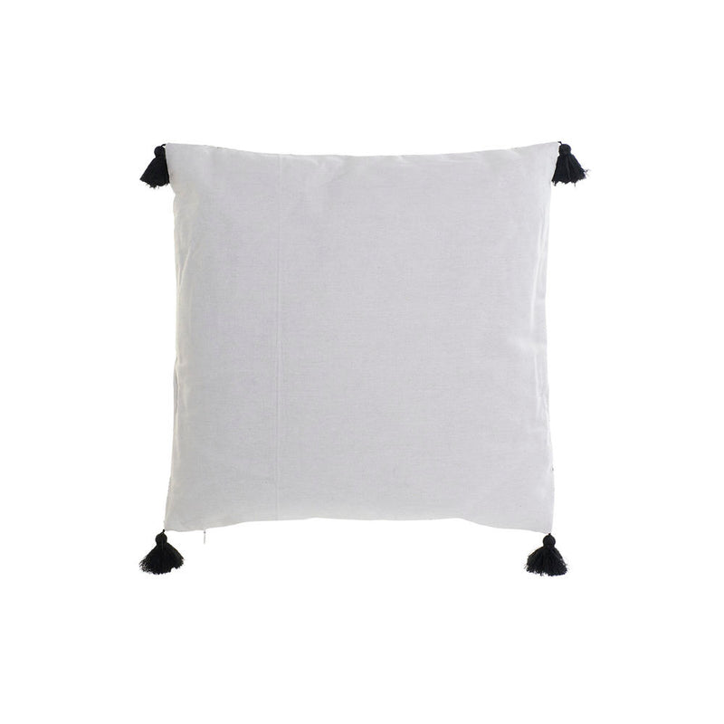 Cuscino DKD Home Decor Nero Dorato Poliestere Lino Bianco (45 x 10 x 45 cm) (3 pcs) - zannishop