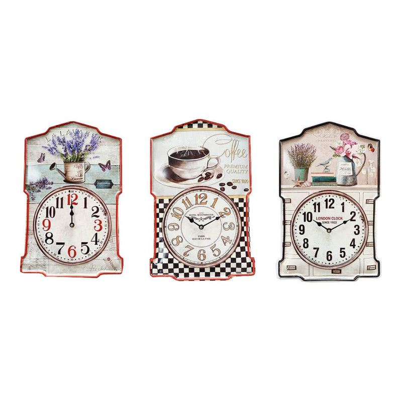 Orologio da Parete DKD Home Decor Ferro (30 x 4 x 56 cm) (3 pcs)