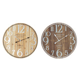 Wall Watch DKD Decor Home Marrone Wood MDF (68 x 4,5 x 68 cm) (2 pcs)