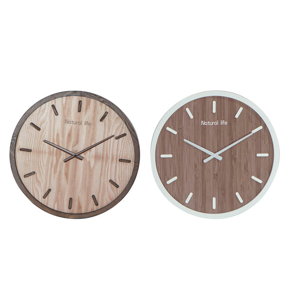 Wanduhr DKD Home Decor Marrone Wood MDF (50 x 3,5 x 50 cm) (2 Stcs)