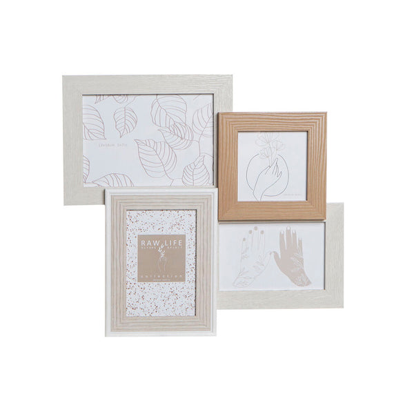 Cornice Portafoto DKD Home Decor Vetro Legno MDF (37 x 3 x 35 cm) (3 pcs) - zannishop