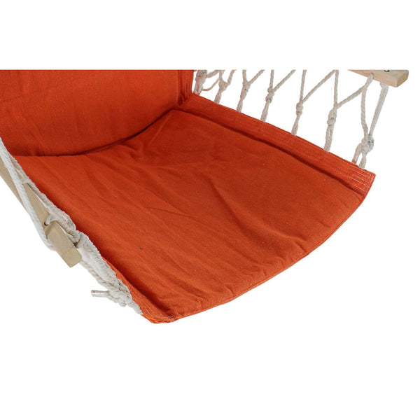 Gartenstuhl DKD Home Decor Orange Polyester Baumwolle Kiefer (97 x 50 x 120 cm)