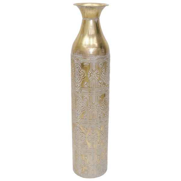 DKD Home Decor Vase Mozaic Arabic Metal (14 x 14 x 68 cm)