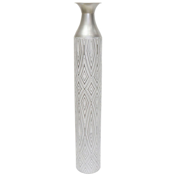 DKD Home Vase Decor Silver Colonial Metal (14 x 14 x 89 cm)