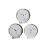 DKD Home Table Clock Decor Graurosa PVC (16 x 4 x 17 cm) (3 Stcs)