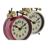 Orologio Sveglia DKD Home Decor Rosso Beige Metallo (9 x 4 x 11.5 cm) (2 pcs)