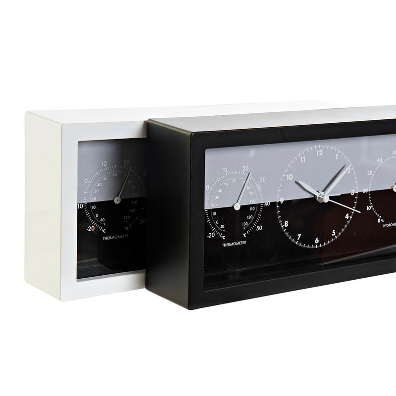 DKD Home Decor Table Watch PVC Schwarzweiß (26 x 5 x 12 cm) (2 PCs)